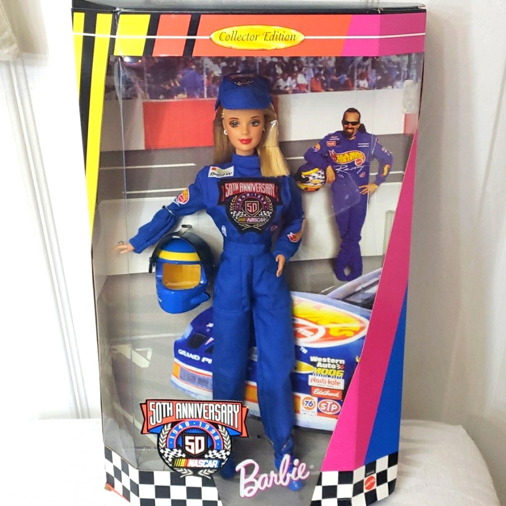 Vintage Nascar Barbie 🚗, 1998 50th Collector Edition, Racecar Barbie